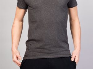 T- Shirt Bencha col rond - Gris chiné